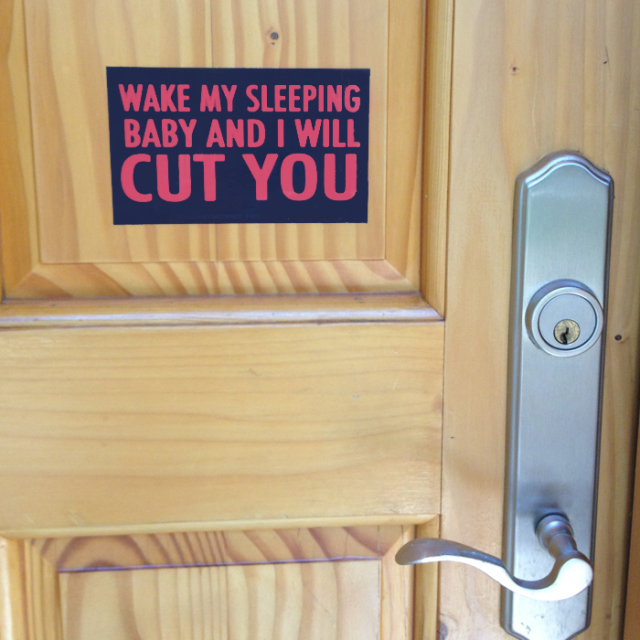 Scary Mommy Will Cut You Doorbell Sticker